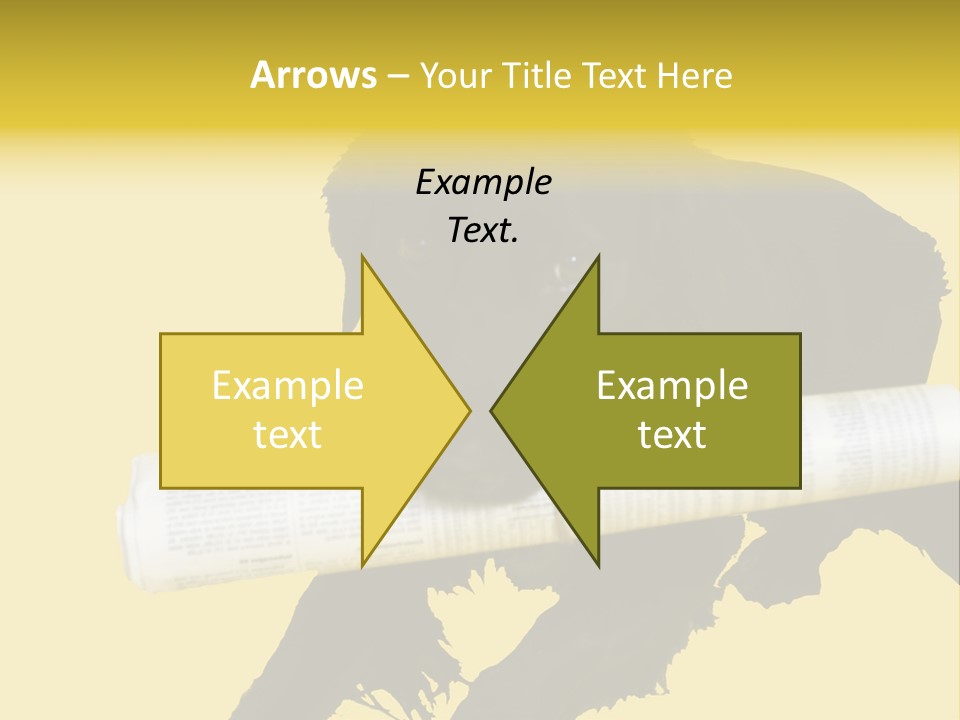 Black Dog With Rolled Up Newspaper PowerPoint Template