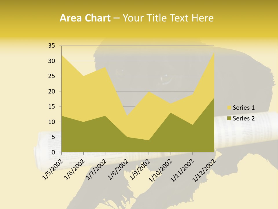Black Dog With Rolled Up Newspaper PowerPoint Template