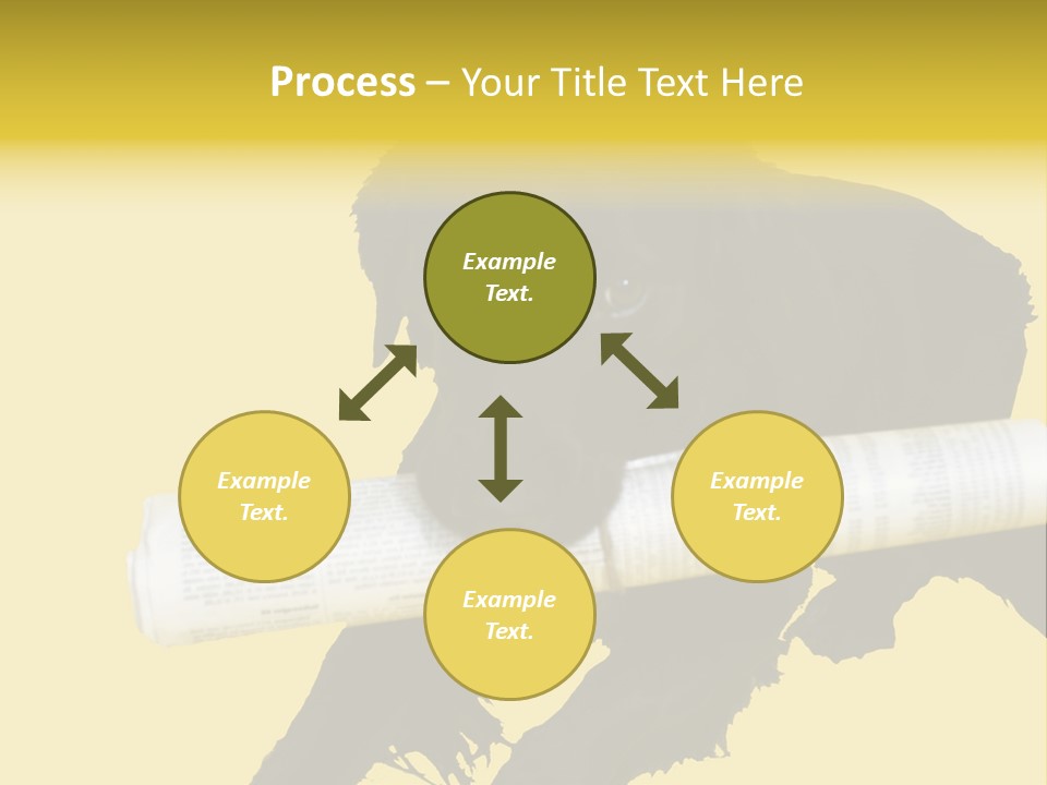 Black Dog With Rolled Up Newspaper PowerPoint Template