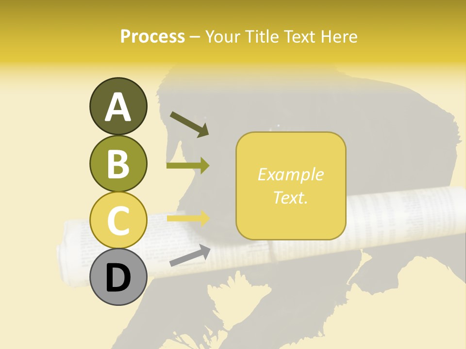 Black Dog With Rolled Up Newspaper PowerPoint Template