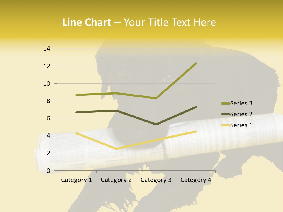 Black Dog With Rolled Up Newspaper PowerPoint Template