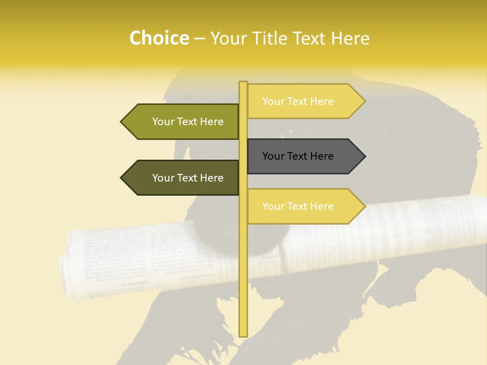 Black Dog With Rolled Up Newspaper PowerPoint Template