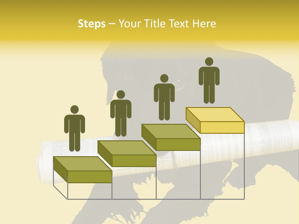 Black Dog With Rolled Up Newspaper PowerPoint Template