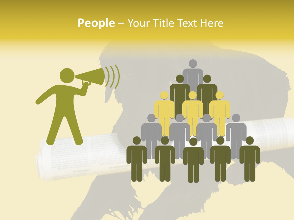 Black Dog With Rolled Up Newspaper PowerPoint Template