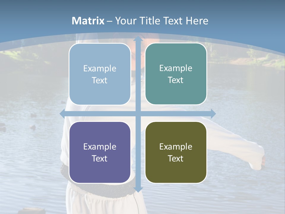 Young Sporty Woman Fromt Of A Lake PowerPoint Template