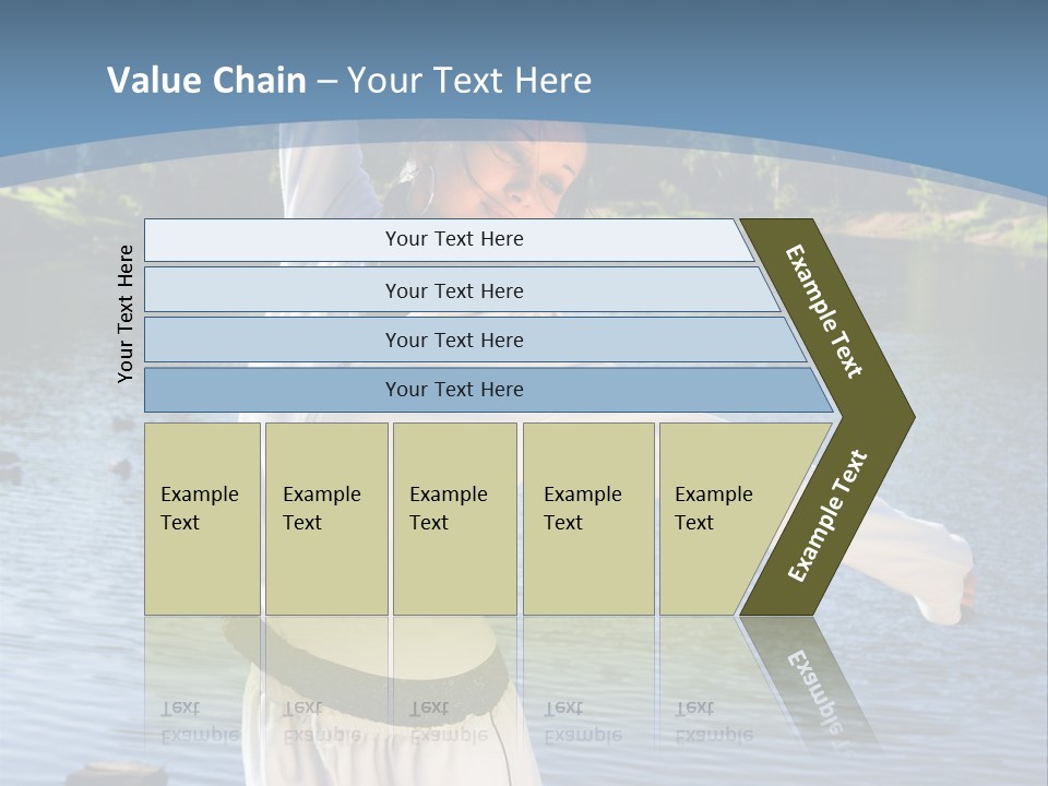 Young Sporty Woman Fromt Of A Lake PowerPoint Template