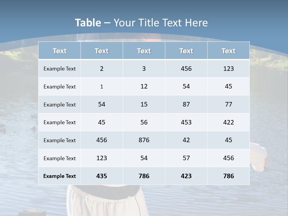 Young Sporty Woman Fromt Of A Lake PowerPoint Template