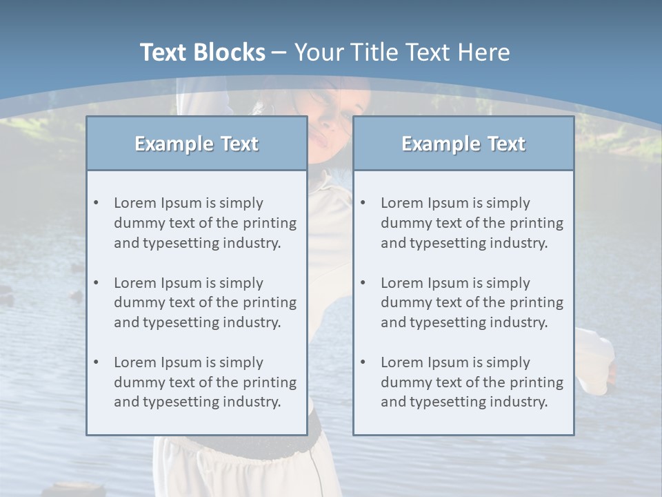 Young Sporty Woman Fromt Of A Lake PowerPoint Template