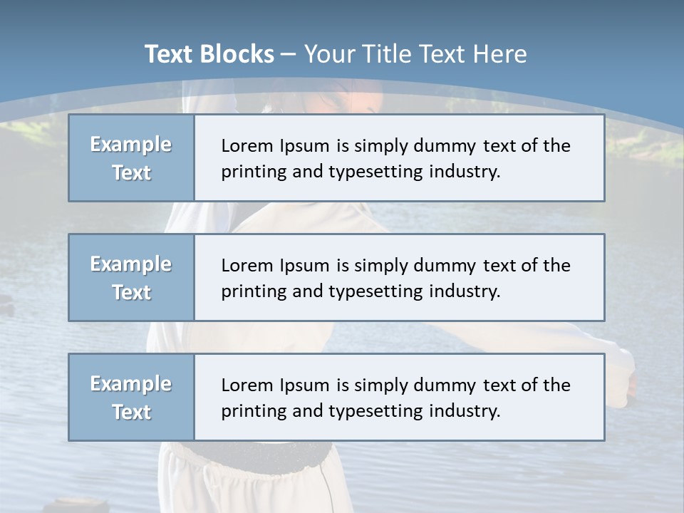 Young Sporty Woman Fromt Of A Lake PowerPoint Template