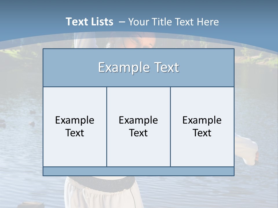 Young Sporty Woman Fromt Of A Lake PowerPoint Template