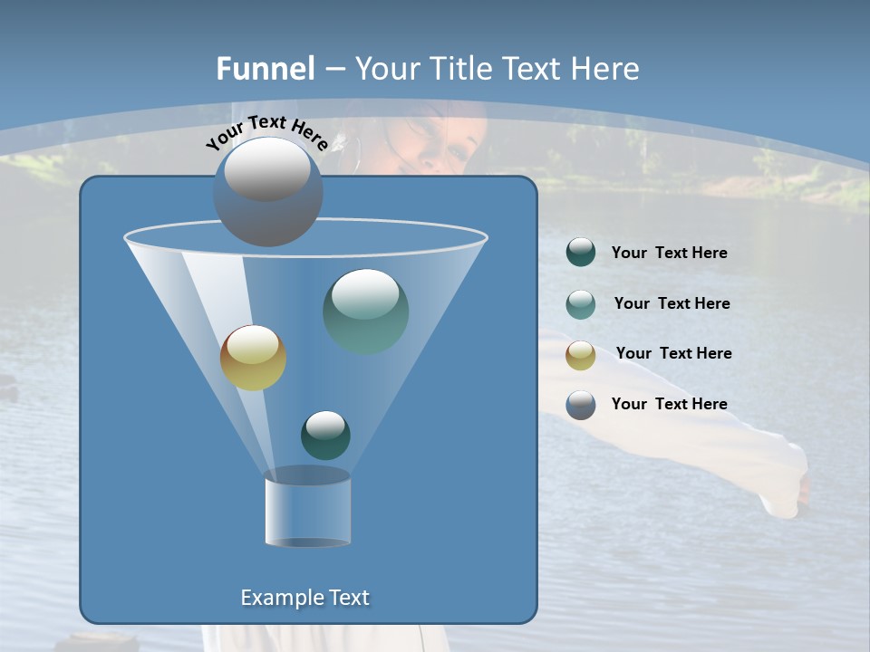 Young Sporty Woman Fromt Of A Lake PowerPoint Template