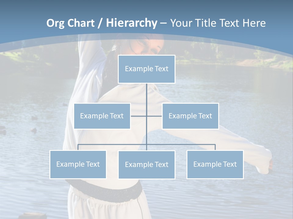 Young Sporty Woman Fromt Of A Lake PowerPoint Template