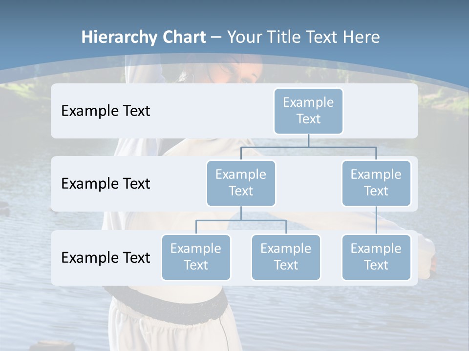 Young Sporty Woman Fromt Of A Lake PowerPoint Template