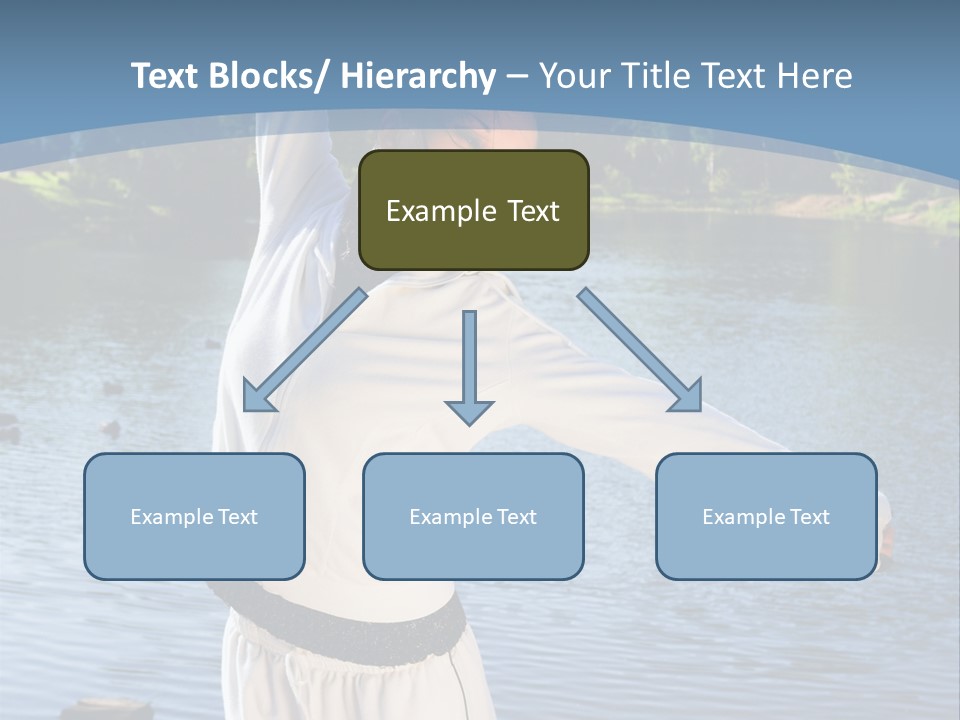 Young Sporty Woman Fromt Of A Lake PowerPoint Template