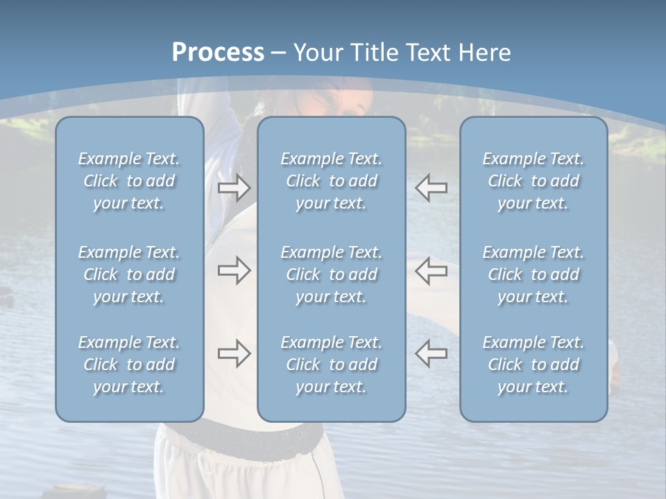 Young Sporty Woman Fromt Of A Lake PowerPoint Template