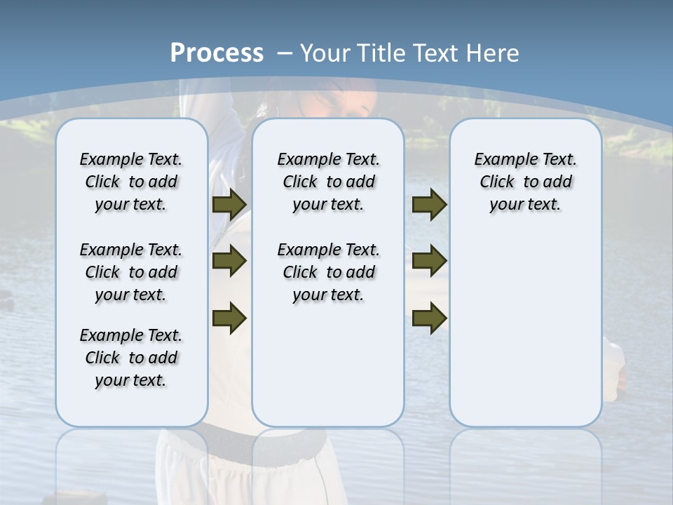 Young Sporty Woman Fromt Of A Lake PowerPoint Template