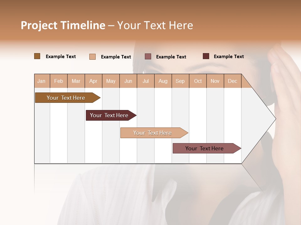 Customer Representative With Headset Smiling During A Telephone Conversation PowerPoint Template