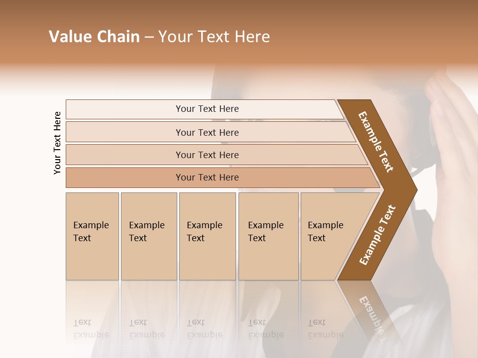 Customer Representative With Headset Smiling During A Telephone Conversation PowerPoint Template