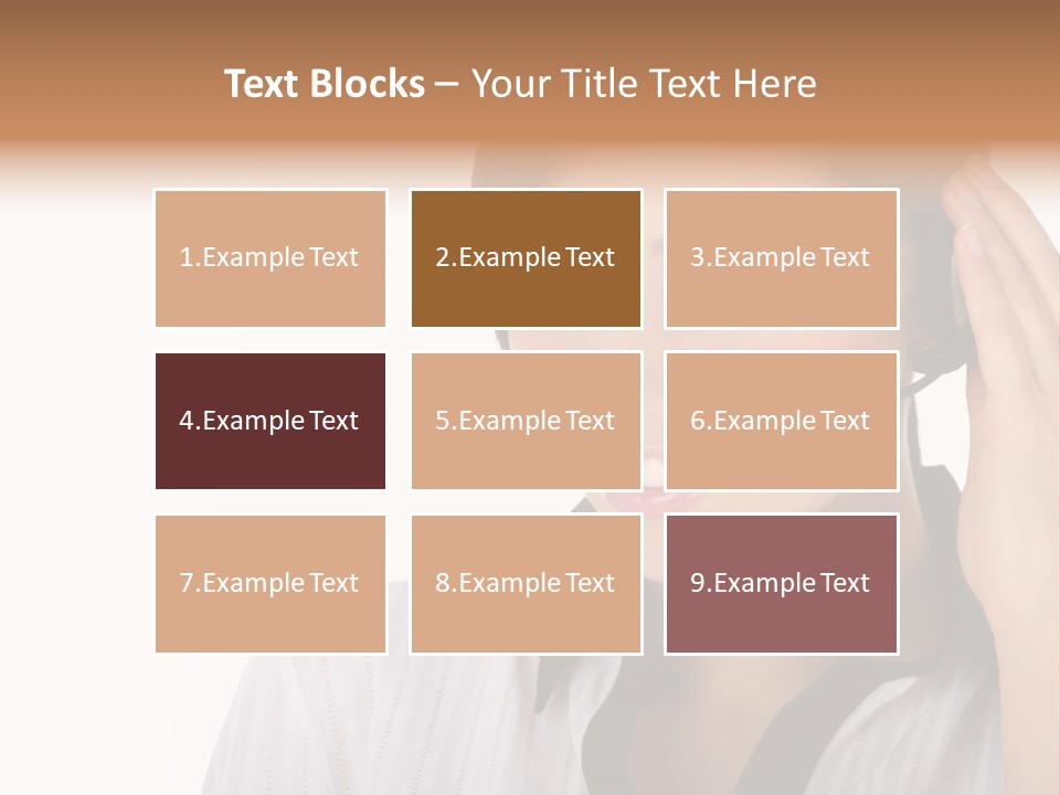 Customer Representative With Headset Smiling During A Telephone Conversation PowerPoint Template