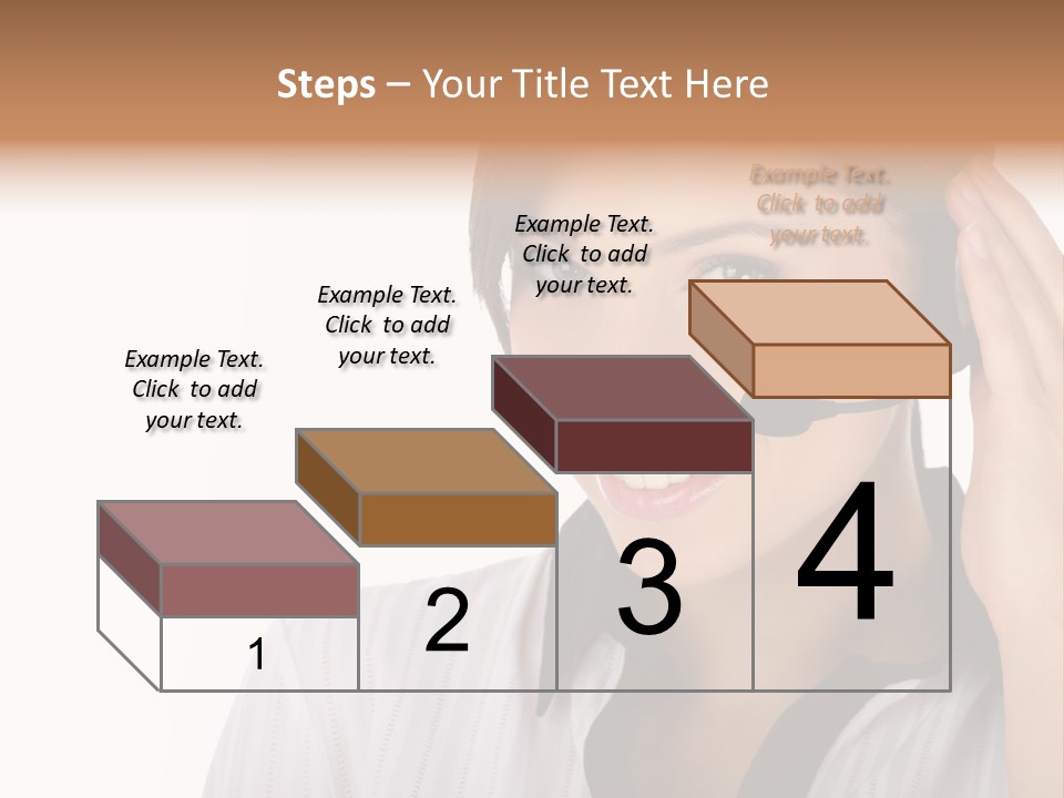 Customer Representative With Headset Smiling During A Telephone Conversation PowerPoint Template