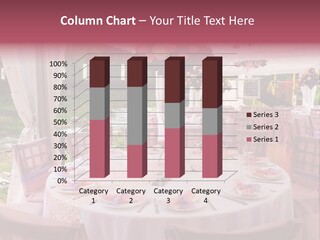 Pink Wedding Tables In Outdoor Restaurant PowerPoint Template