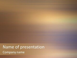 A Blurry Image Of A Brown And Blue Background PowerPoint Template