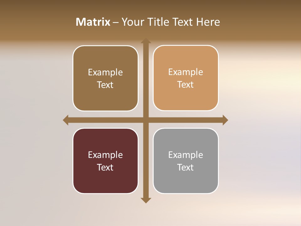 A Blurry Image Of A Brown And Blue Background PowerPoint Template
