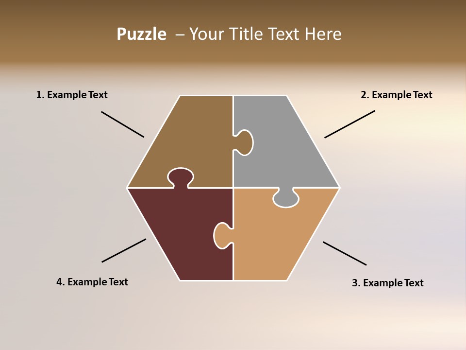 A Blurry Image Of A Brown And Blue Background PowerPoint Template