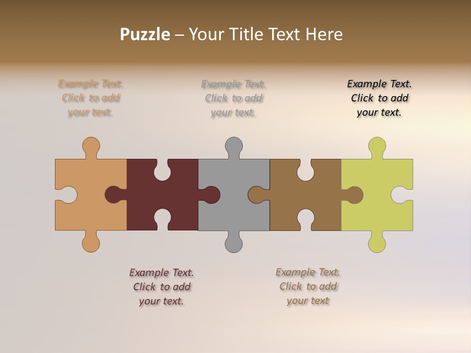 A Blurry Image Of A Brown And Blue Background PowerPoint Template
