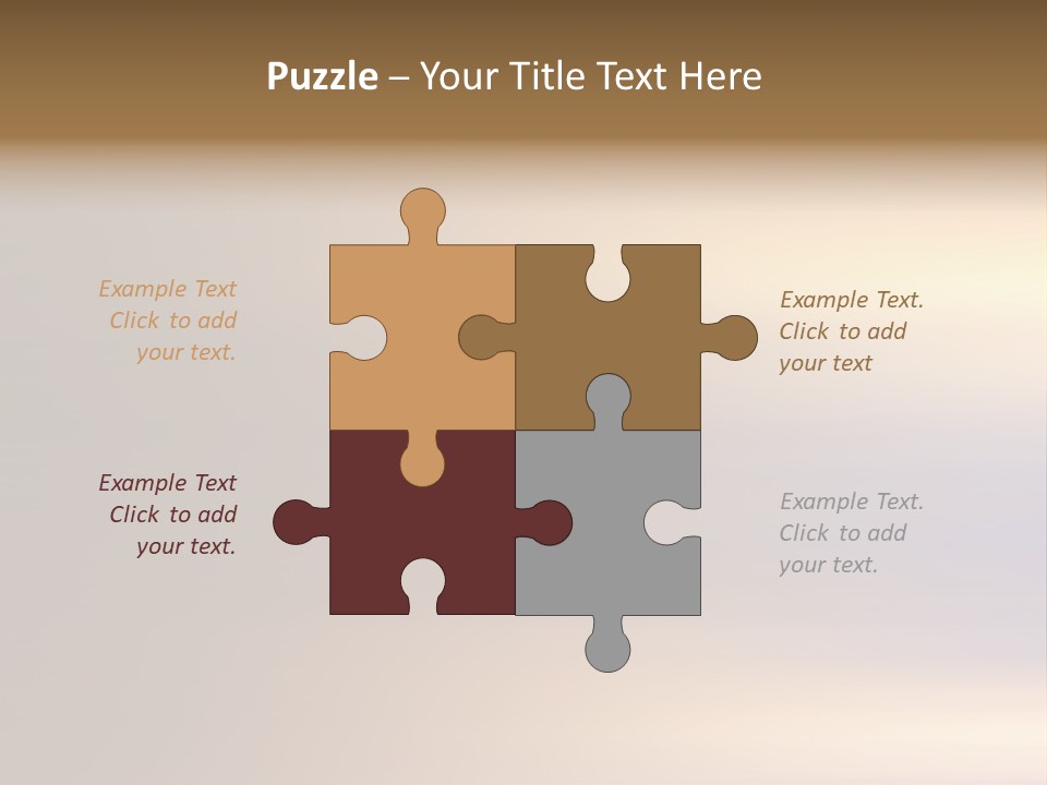 A Blurry Image Of A Brown And Blue Background PowerPoint Template