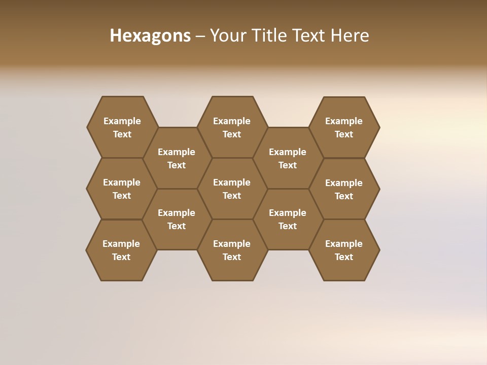 A Blurry Image Of A Brown And Blue Background PowerPoint Template
