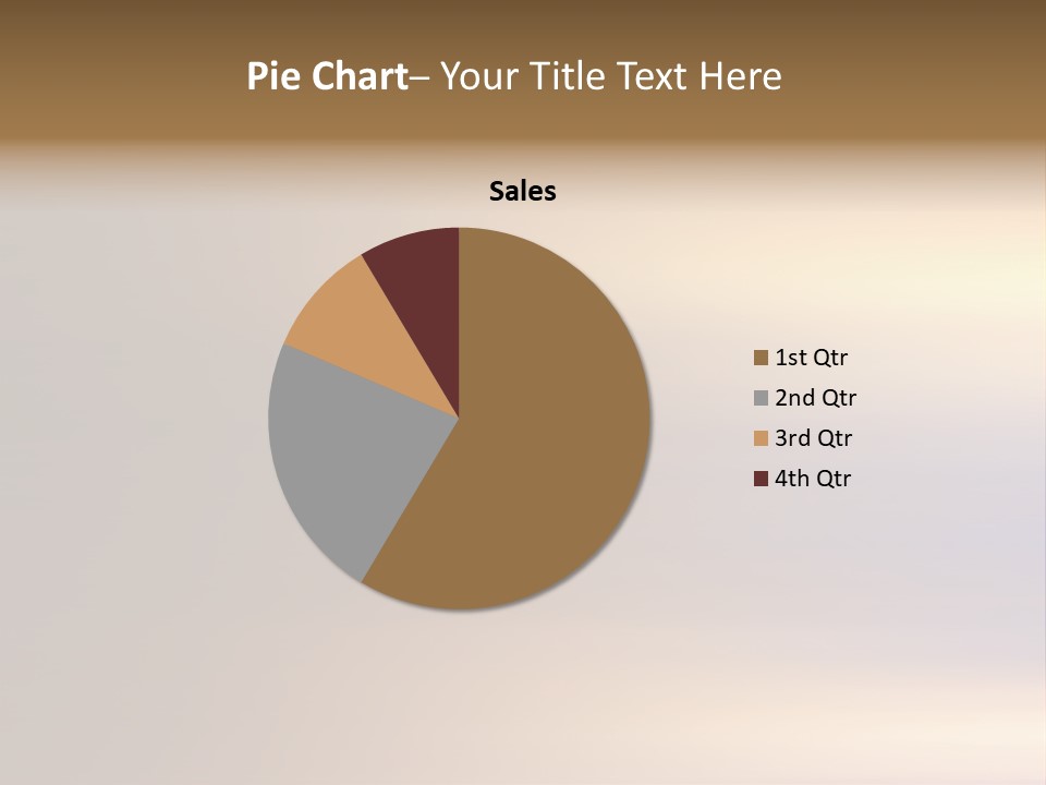 A Blurry Image Of A Brown And Blue Background PowerPoint Template