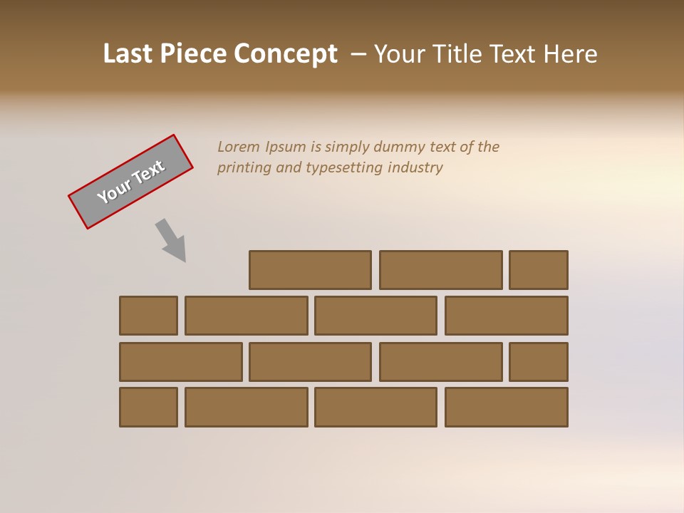 A Blurry Image Of A Brown And Blue Background PowerPoint Template