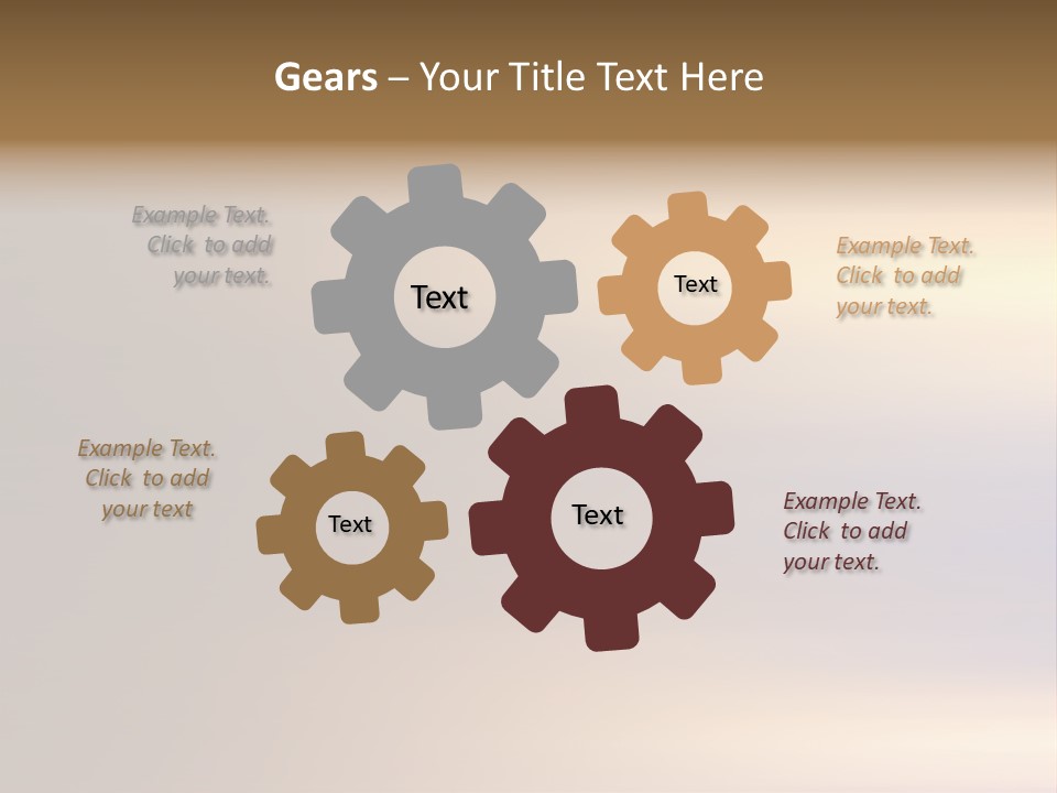 A Blurry Image Of A Brown And Blue Background PowerPoint Template