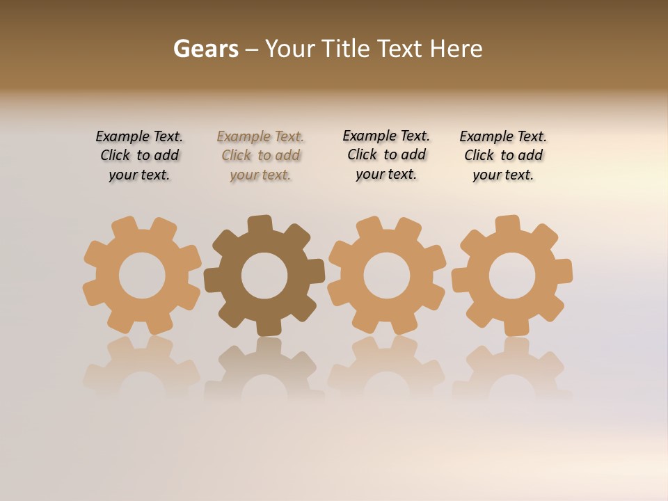A Blurry Image Of A Brown And Blue Background PowerPoint Template