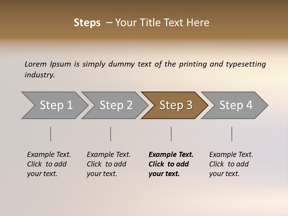A Blurry Image Of A Brown And Blue Background PowerPoint Template