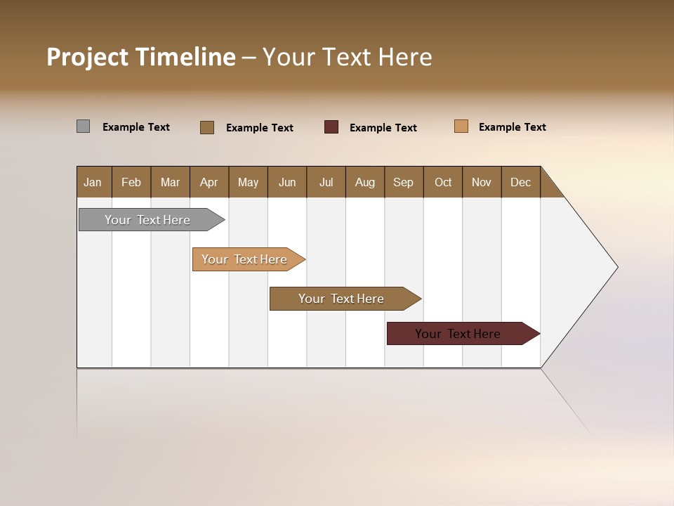 A Blurry Image Of A Brown And Blue Background PowerPoint Template