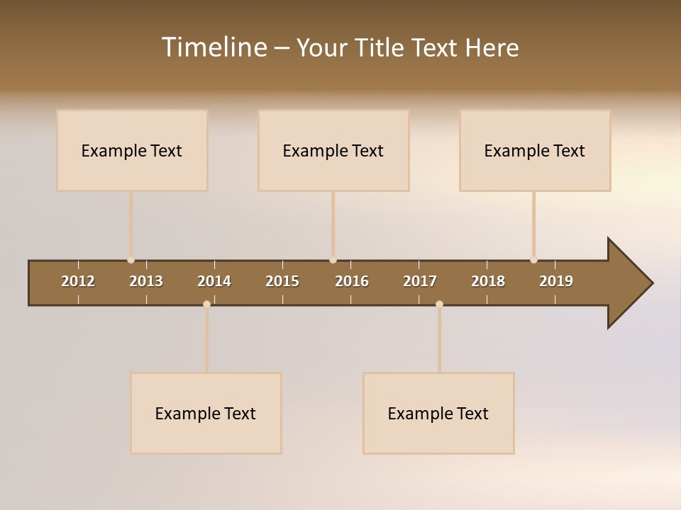A Blurry Image Of A Brown And Blue Background PowerPoint Template