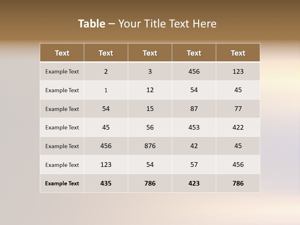 A Blurry Image Of A Brown And Blue Background PowerPoint Template