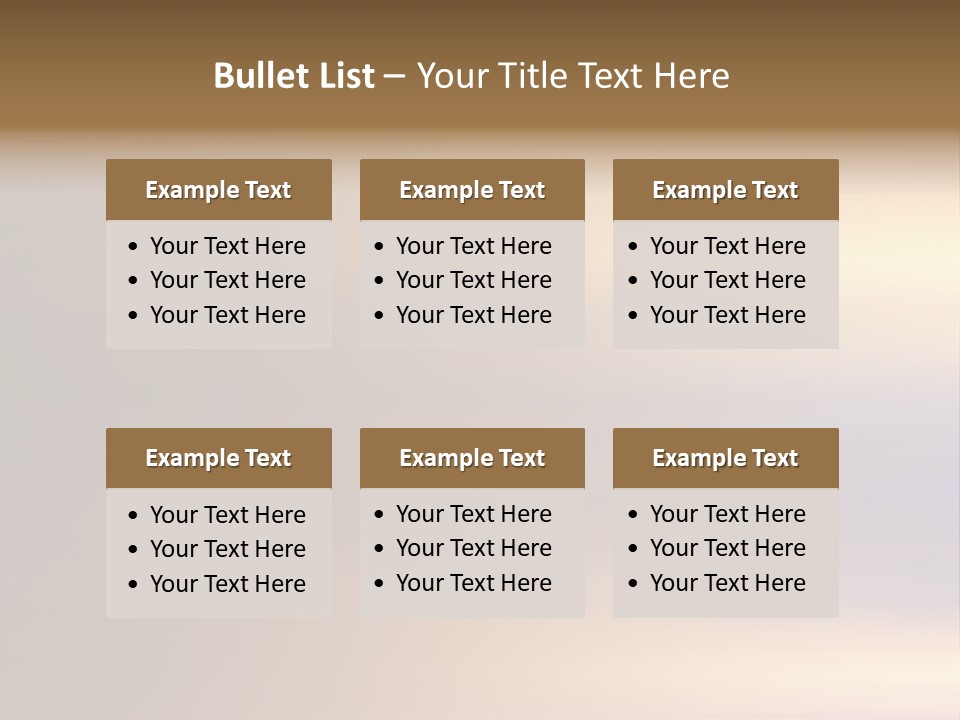 A Blurry Image Of A Brown And Blue Background PowerPoint Template