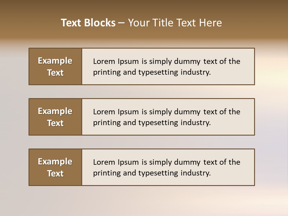 A Blurry Image Of A Brown And Blue Background PowerPoint Template