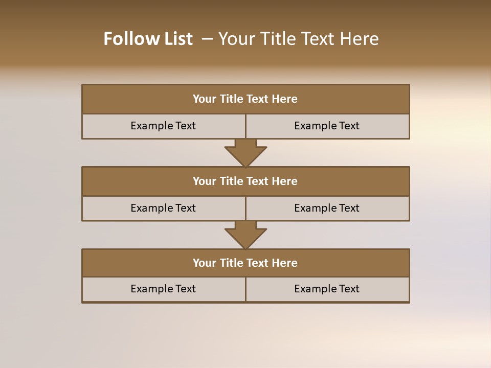A Blurry Image Of A Brown And Blue Background PowerPoint Template