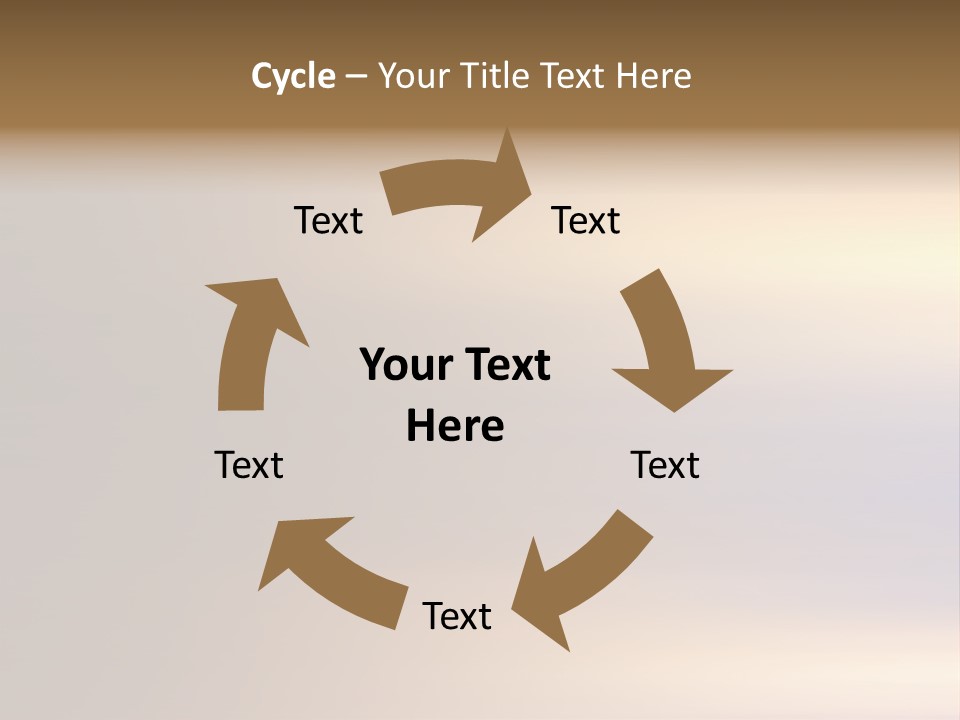 A Blurry Image Of A Brown And Blue Background PowerPoint Template