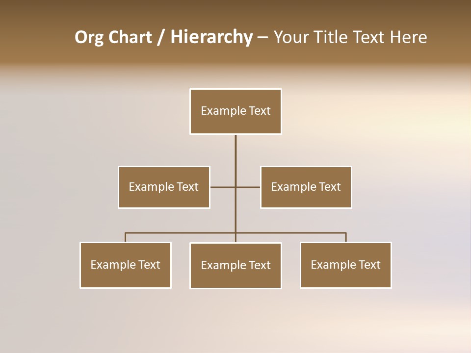 A Blurry Image Of A Brown And Blue Background PowerPoint Template