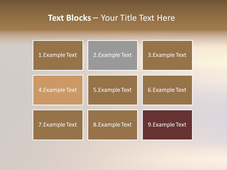 A Blurry Image Of A Brown And Blue Background PowerPoint Template