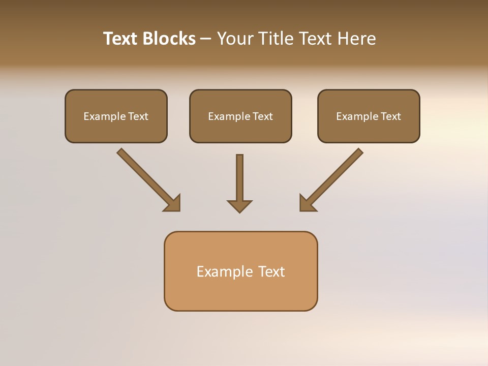 A Blurry Image Of A Brown And Blue Background PowerPoint Template