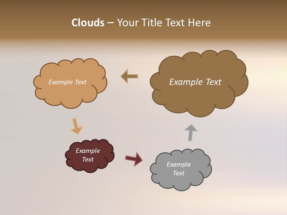 A Blurry Image Of A Brown And Blue Background PowerPoint Template