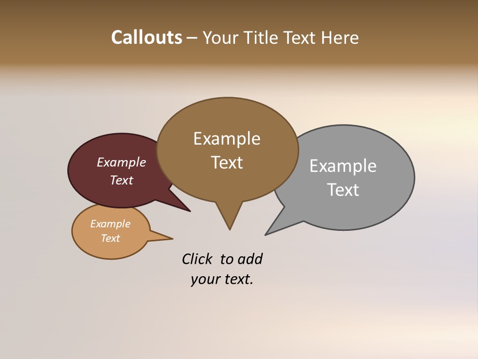 A Blurry Image Of A Brown And Blue Background PowerPoint Template