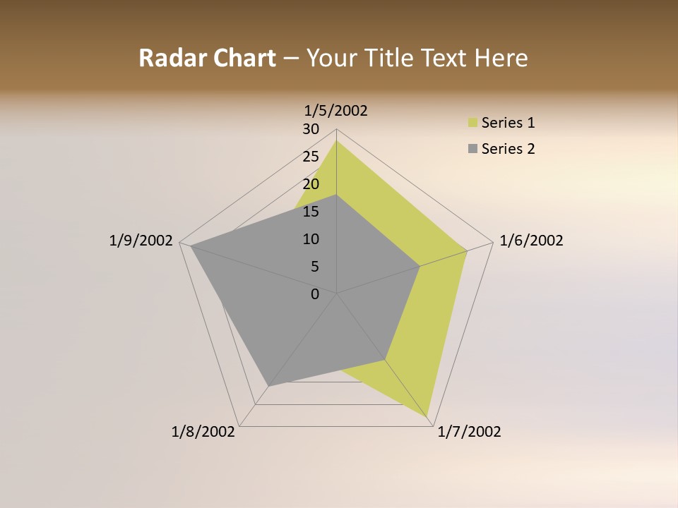 A Blurry Image Of A Brown And Blue Background PowerPoint Template