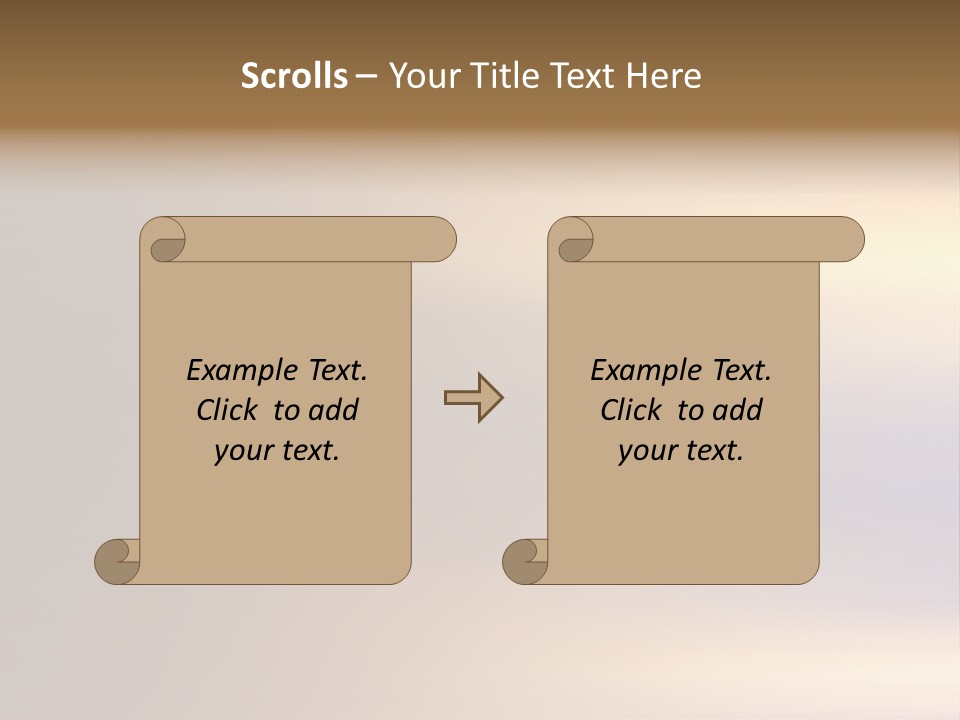 A Blurry Image Of A Brown And Blue Background PowerPoint Template